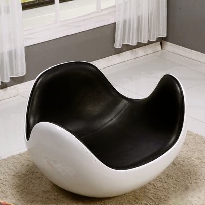 不倒翁椅 摇椅沙发 创意时尚休闲椅 玻璃钢蛋壳椅 设计师真皮躺椅