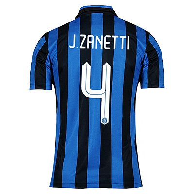 正品15-16国米球衣 主场短袖队服 4号萨内蒂 国际米兰训练足球服