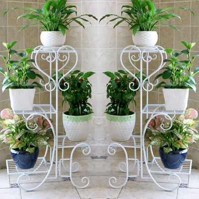 欧式花架铁艺多层室内花盆架客厅落地阳台组装绿萝花架子特价