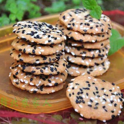 鄱阳特产名将金钱饼 芝麻饼 酥饼 泽钱饼 胡麻金钱饼500g得胜饼