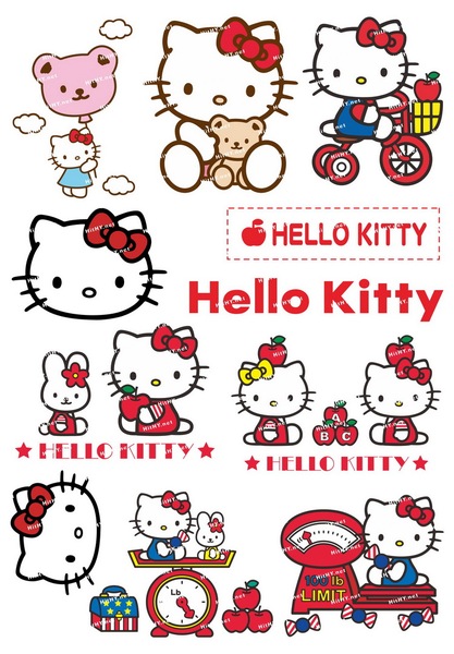 中号f0023-05 hello kitty凯蒂猫-卡通电脑贴纸旅行拉杆箱贴纸