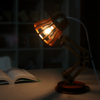 geekcook diy皮克斯木质台灯护眼灯夜灯 家居客厅书房卧室床头灯