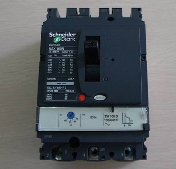 施耐德塑壳断路器ns/nsx-100n/3p 50a63a80a100a 空气开关 银点-淘宝