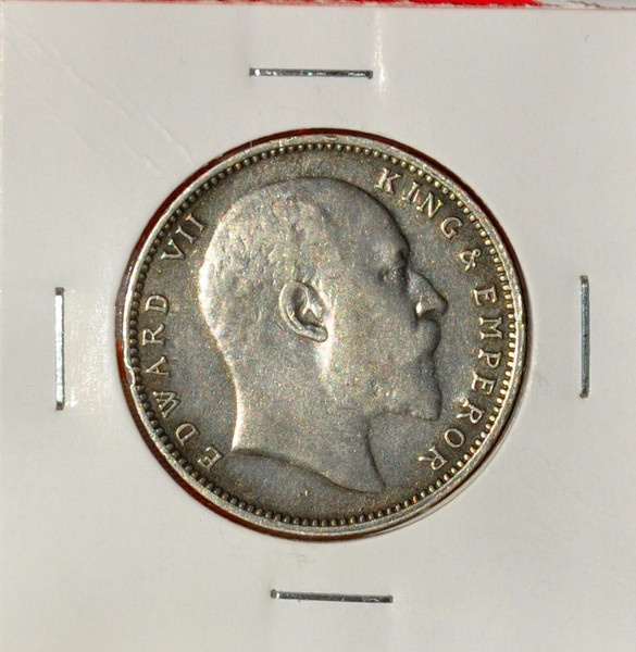 英属印度1903年爱德华七世1卢比银币