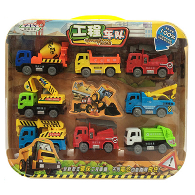 嘉信骏盛回力车迷你大礼盒装惯性工程小汽车儿童玩具