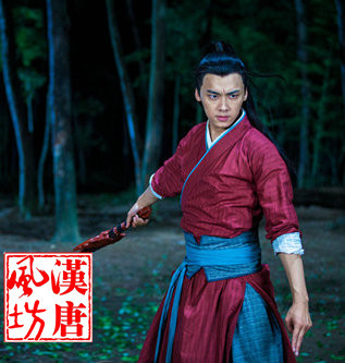 汉唐 古剑奇谭男士侠士古装 cos游戏服装 李易峰百里屠苏红色古装