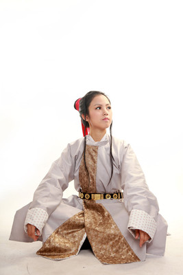 墨绯定制汉服 长歌行 李长歌衍生翻领圆领袍 唐制双面穿团花 限量