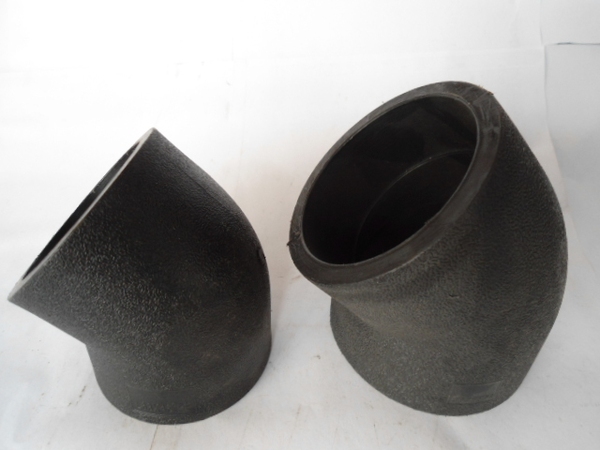 热熔承插pe45度弯头半角45°弯头自来水给水hdpe管件63 75 90 110