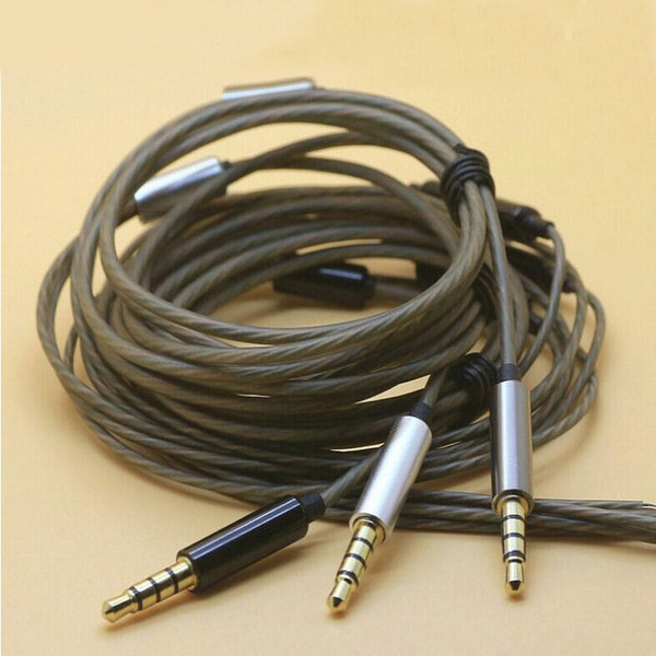 带麦耳机线 diy耳机线 高品质裸铜线芯 c5款升级维修耳机配件