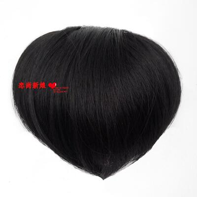 古装新娘桃心刘海假发 发饰 头饰 黑色心形尖流海 结婚配礼服饰品