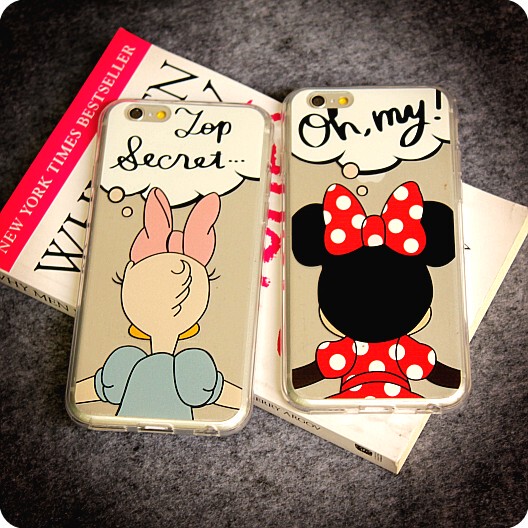 黛西米妮iphone6透明手机壳6plus软边保护壳iphone5s苹果包边外壳