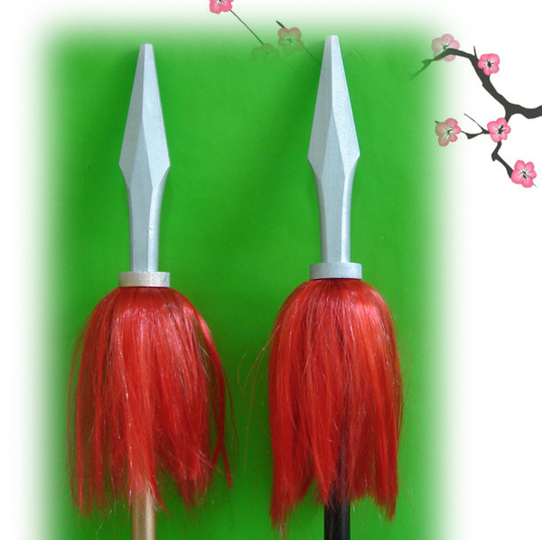 儿童节表演道具长枪 木质红缨枪 西游记道具哪吒 红孩儿兵器长矛