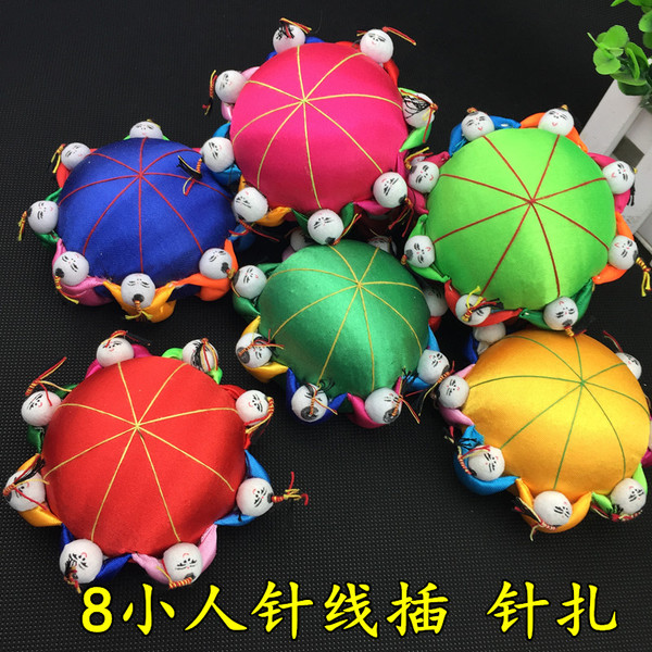 可爱8个小人针线扎送老外小礼物中式特别特色出国礼品 多色批发