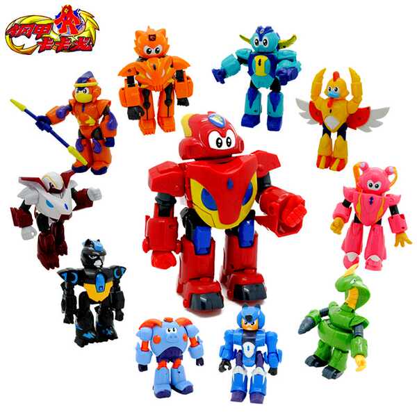 紫云变形机器人钢甲卡卡龙2十二生肖变形玩具 生肖吉祥物机器