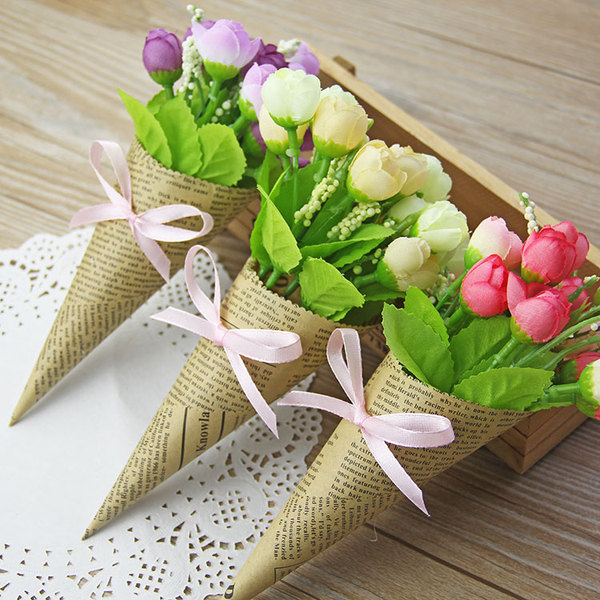 迷你 红玫瑰手工报纸花1个 网店摄影背景 淘宝拍照拍摄道具