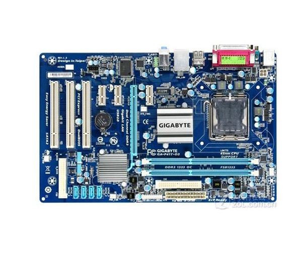 gigabyte/技嘉 p41t-d3p 775双核四核 ddr3 全固态电容主板正品