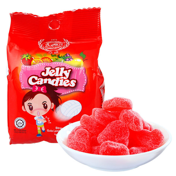 马来西亚进口 莎顿草莓味软糖50g果汁软糖果 儿童爱吃的qq糖