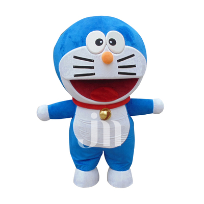 大头卡通哆啦a梦机器猫小叮当卡通服装行走套头人偶接受来图定做