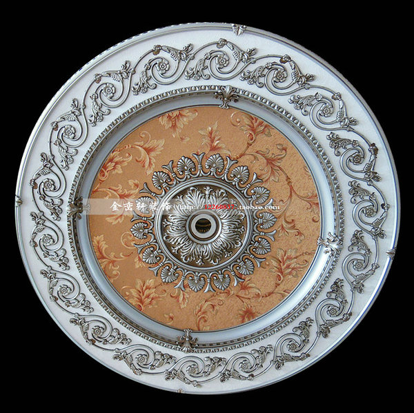 欧式圆形灯池石膏灯盘pu灯盘欧式吊顶客厅吸顶灯吊灯灯盘装饰y40