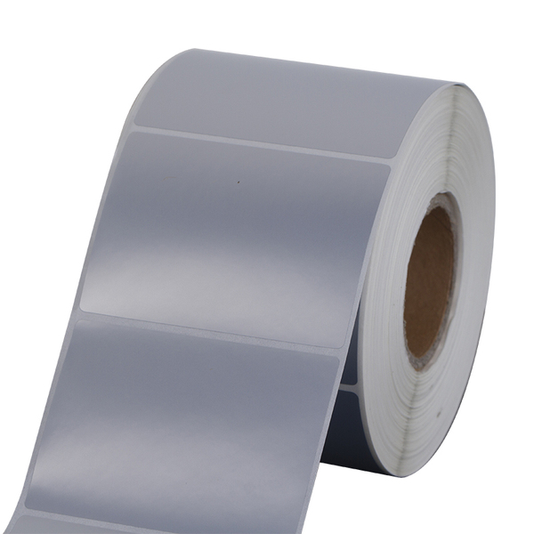 亚银pet条码纸70*50*960张单排 防水防油哑银龙pvc 亚银纸50m