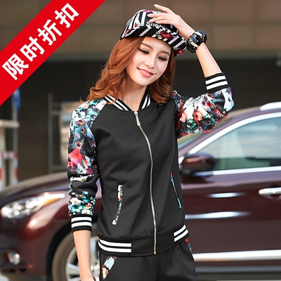 乔丹运动服女kappa女装卡帕专柜正品女背靠背运动服女款运动套装