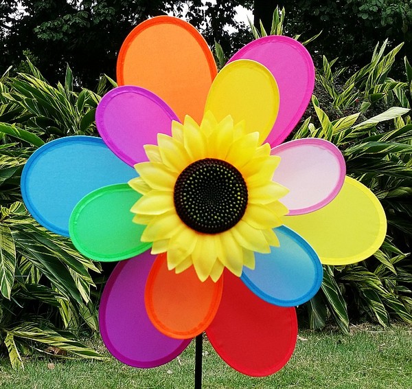 双层闪光太阳花风车 双面闪光 厂家批发儿童学校跳舞运动会小道具