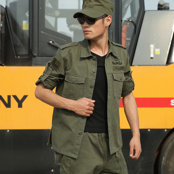 军迷101空降师男夏季美彩服套装军装尼米彩服二炮夏装特种兵衣服