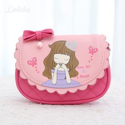 笛莎2016秋冬季新款儿童斜挎包女童公主包包中大童零钱包手提包