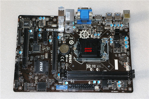 msi/微星 h81m-e33 v2 h81m-e35 v2 1150 h81主板 前置usb3 sata3