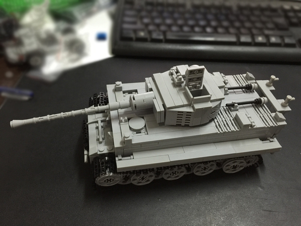 diy积木 二战德军虎式重型坦克 moc模型 配pdf拼装说明