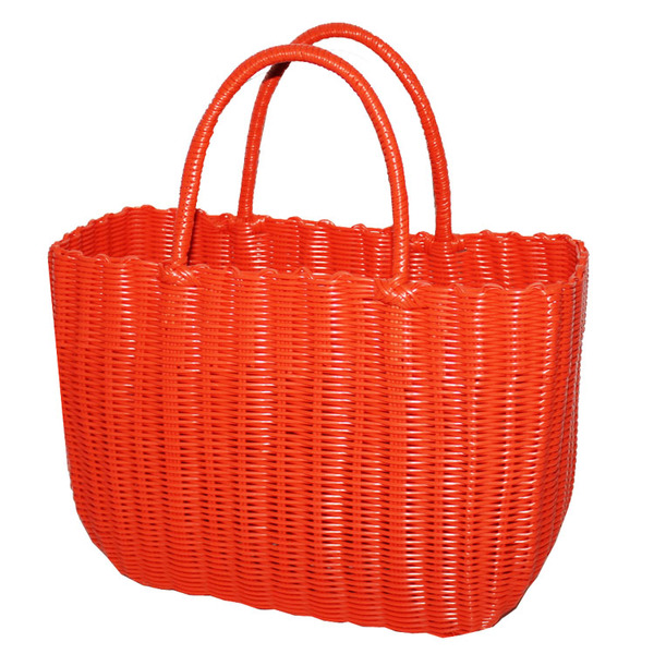 出口纯色手提篮菜篮子购物篮宠物篮玩筐买菜篮手提菜篮子包邮