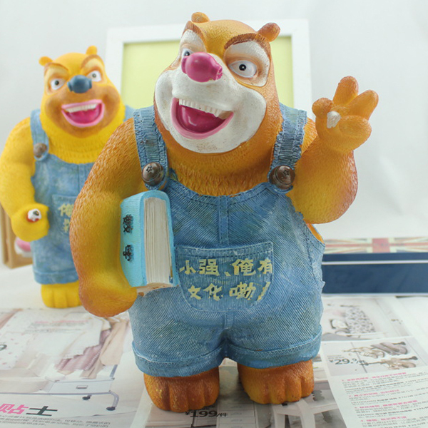 高24cmx17cm 熊出没石膏模具乳胶/光头强/石膏像批发r-19101