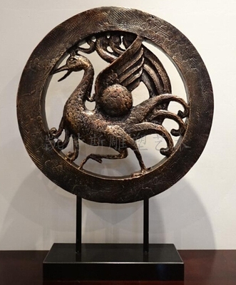 抽象中式雕塑/会所雕塑/样板房软装/酒店用品/家居饰品摆件/朱雀