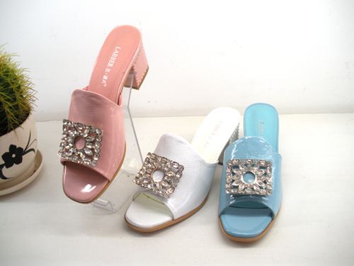 兰波儿正品专柜2014夏季新款女鞋真皮水钻时尚舒适型凉