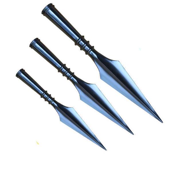 精致不锈钢武字枪头 平脊一体红缨霸王枪头 武术表演枪头 未开刃