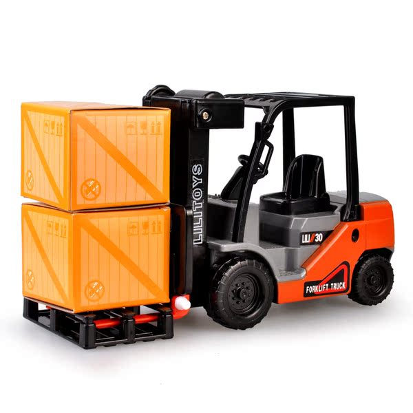 力利工程车系列 内燃式叉车模型 惯性 儿童玩具车 g