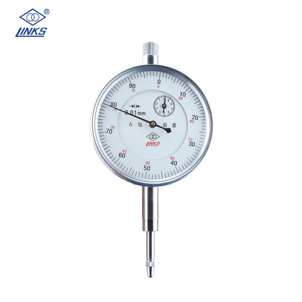 01mm指针式量表links正品哈量百分表六钻防震指示表0-5
