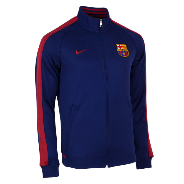 正品巴萨外套球衣15-16巴塞罗那n98夹克长袖足球服训练服出场服男