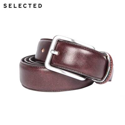 5折selected思莱德意大利进口牛皮男士腰带f|41435n002