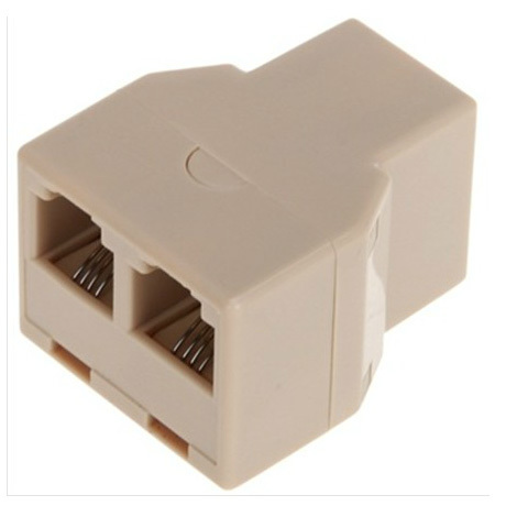 电话分线器一分二 三通接线盒 一拖二接线座 电话转接口水晶头