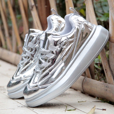 鞋子 女鞋 金属银色女鞋