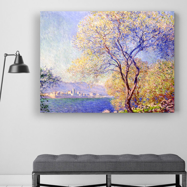 莫奈樱花树印象派装饰画油画玄关走廊餐厅无框画壁画欧式风景油画