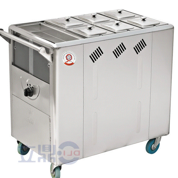 燃气不锈钢六格保温粥水车快餐车外卖车牛杂车推车商用移动