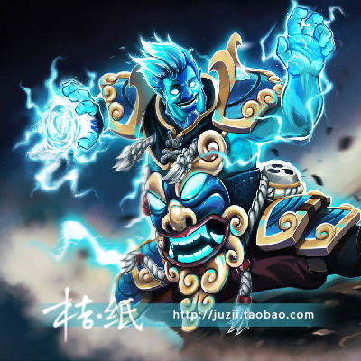 dota2风暴之灵/得意之啸套装备/蓝猫神话饰品/不带载入画面