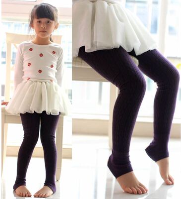 儿童踩脚裤打底裤子麻花大童学生显瘦小脚裤子童裤5175