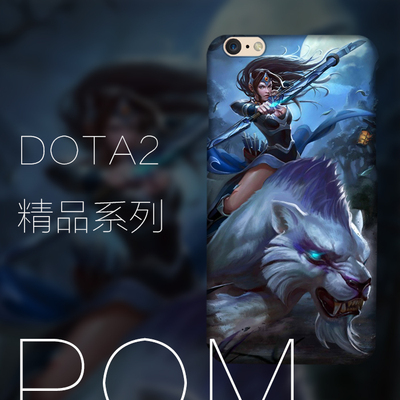 mik的pom白虎立體浮雕硬質蘋果iphone6plus/6/5s刀塔dota2手機殼