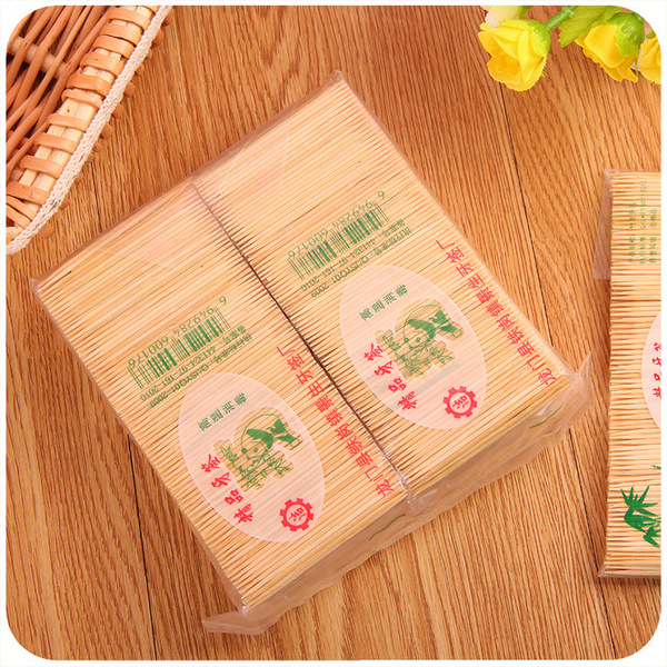 50份大包牙签粗竹牙签高档牙签袋装饭店酒店牙签批发一元2元百货