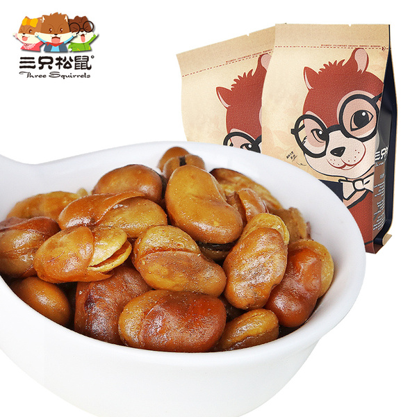 三只松鼠 兰花豆205g 休闲零食特产炒货豆制品蚕豆江浙沪5包包邮