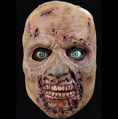 海外代购 面具 腐烂僵尸成人乳胶万圣节 行尸走肉官方amc沃克
