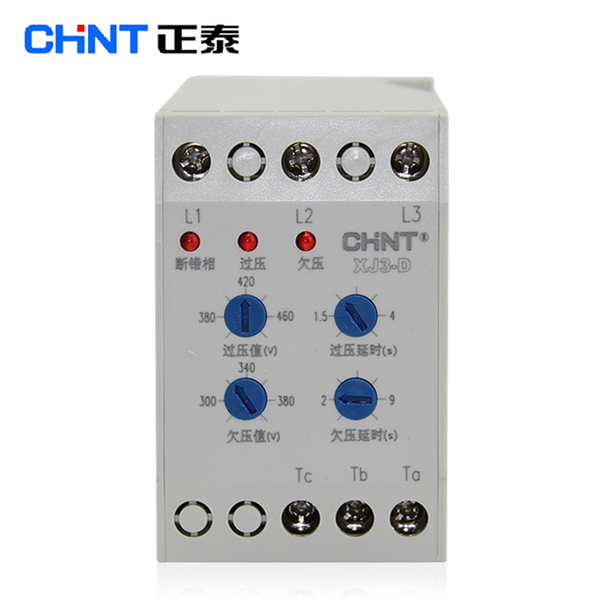 正泰 断相与相序保护继电器 xj3-d 三相不平衡缺相保护器 380v